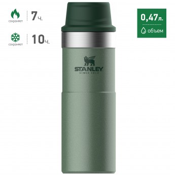 Термокружка STANLEY CLASSIC TRIGGER ACTION ONE HAND 2.0 0,47L 10-06439-030 зеленый Термокружка STANLEY CLASSIC TRIGGER ACTION ONE HAND 2.0 0,47L 10-06439-030 зеленый